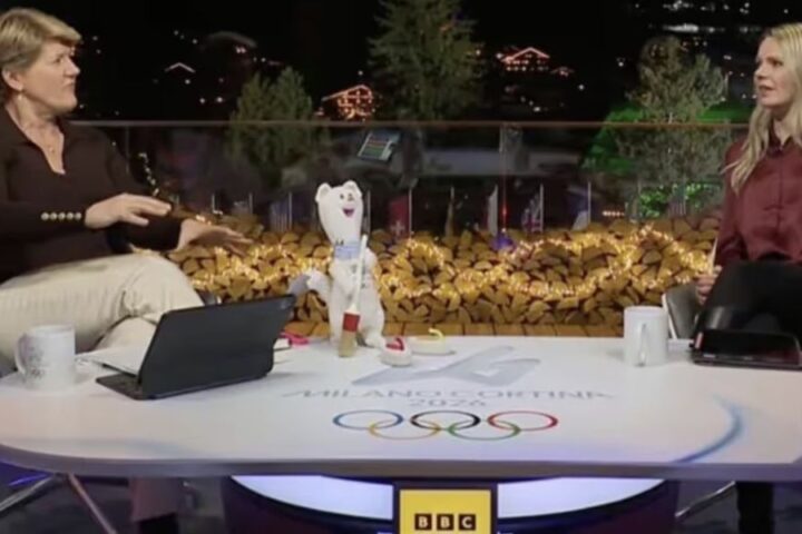 Clare Balding visibly emotional after Team GB's curling defeat at Winter Olympics