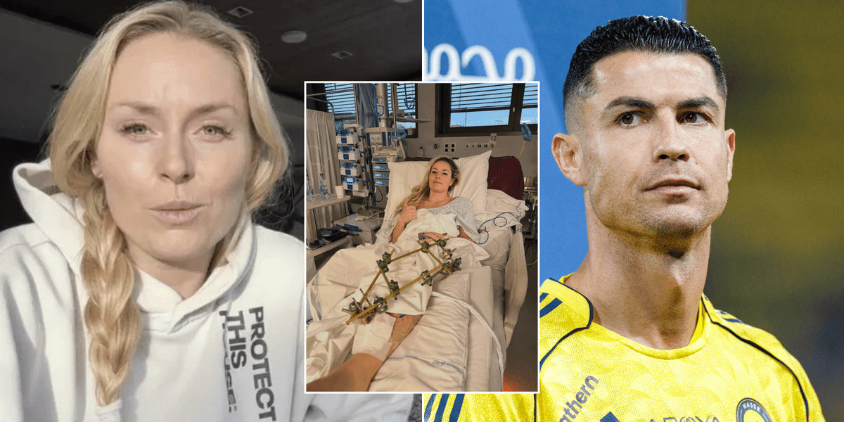 Cristiano Ronaldo offers support to Lindsey Vonn following serious leg injury at Olympics