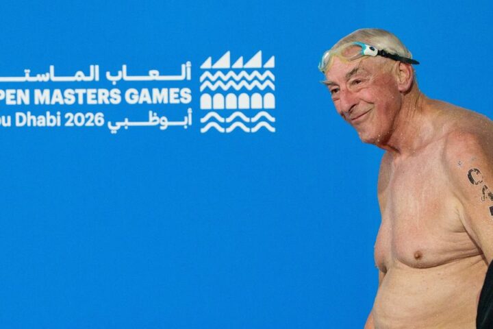 Eighty-four-year-old British swimmer claims five gold medals at Open Masters Games in Abu Dhabi