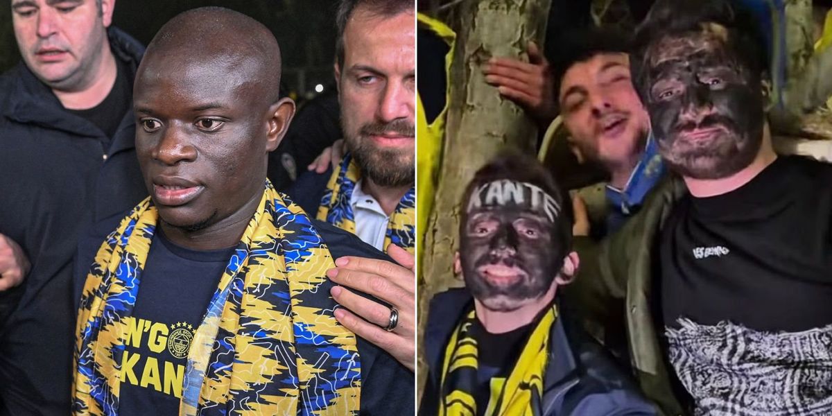 Fenerbahce fans face backlash for blackface greeting of N'Golo Kante at airport