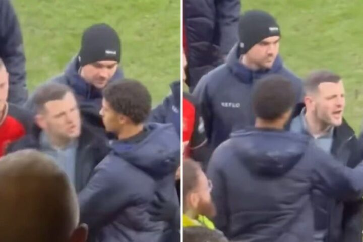 Jack Wilshere confronted by Luton fans during turbulent scenes after disappointing draw