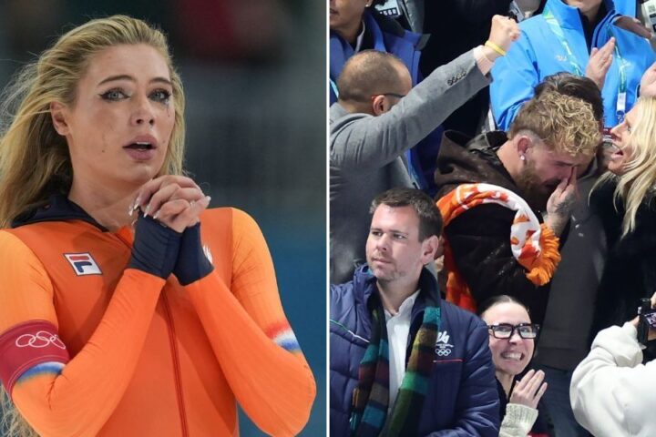 Jake Paul emotional as fiancée Jutta Leerdam breaks Olympic record to win gold