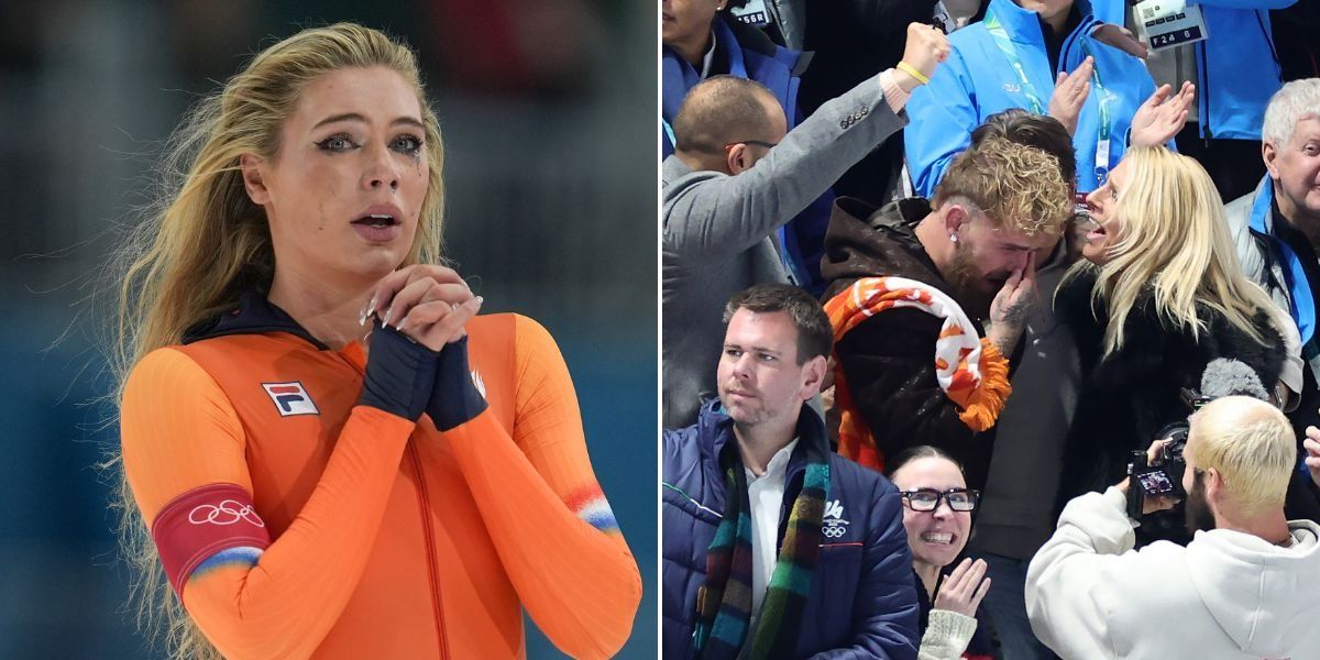 Jake Paul emotional as fiancée Jutta Leerdam breaks Olympic record to win gold