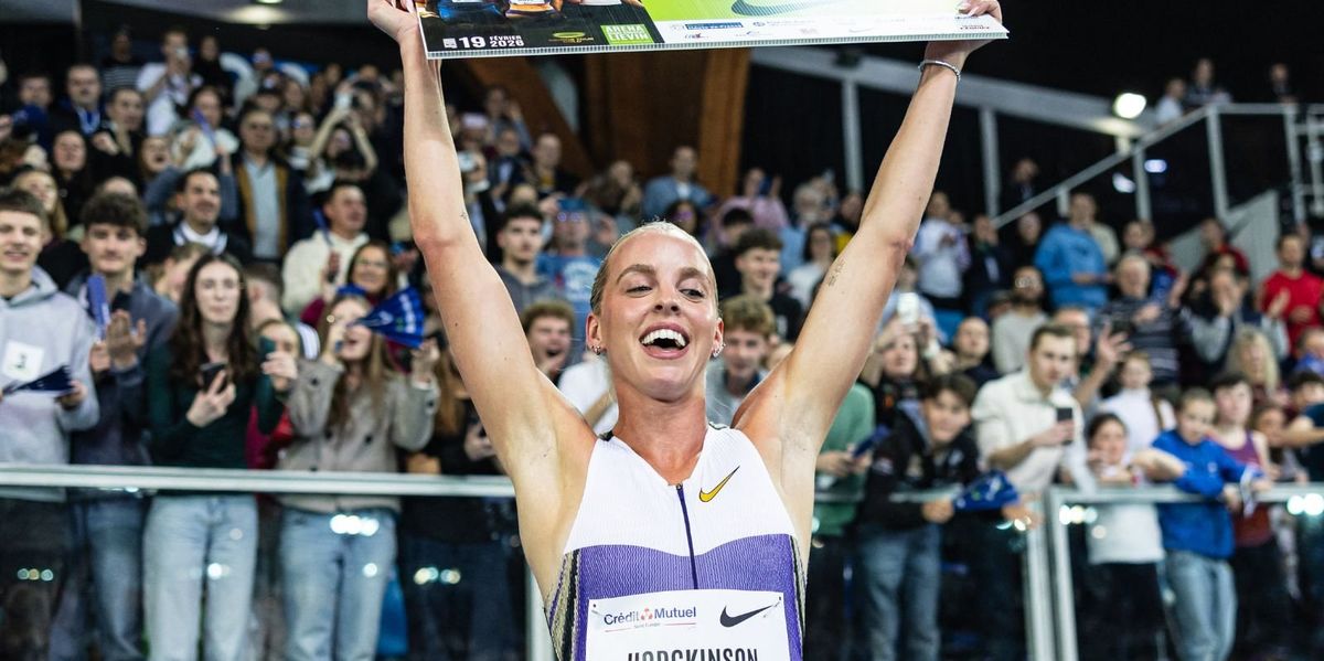 Keely Hodgkinson breaks world indoor 800m record with time of 1:54.88