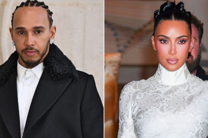 Lewis Hamilton and Kim Kardashian reconnect at Kate Hudson's New Year's Eve party