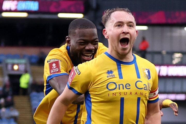Mansfield Town shocks Burnley in FA Cup fourth round as Manchester City progresses
