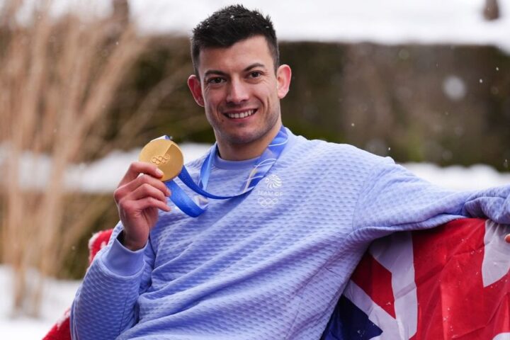 Matt Weston celebrates historic gold medal with simple pizza meal before team event