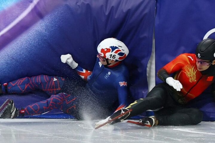 Niall Treacy penalised after crash ends Olympic medal hopes in short track final