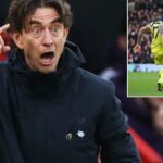 Thomas Frank expresses disappointment over Cristian Romero's red card in Tottenham's defeat to Manchester United