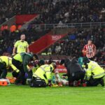 Wataru Endo stretchered off in tears after serious injury during Liverpool match
