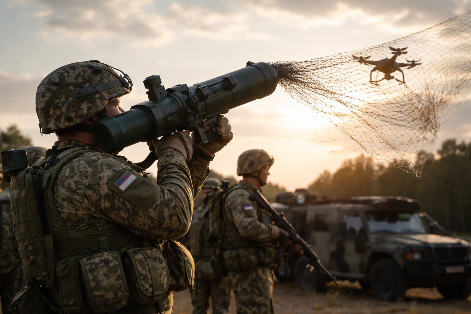 Estonian forces consider Ukrainian combat-tested net launchers for drone defence
