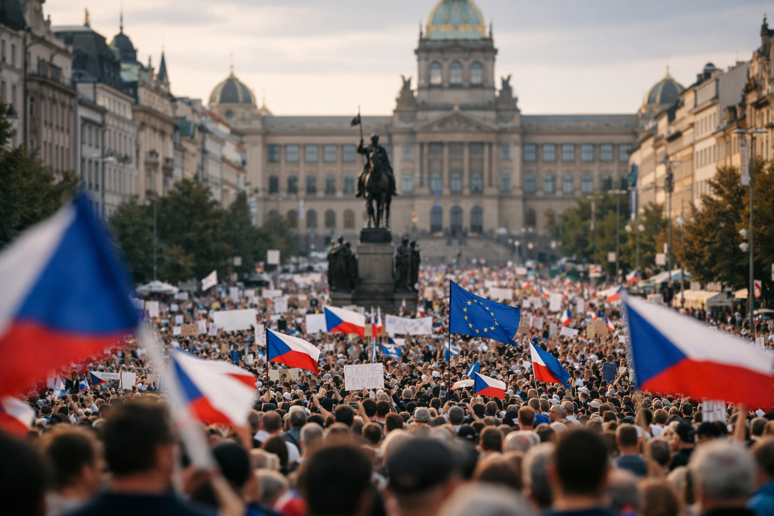 Massive Prague rally demands democratic safeguards against Babiš government
