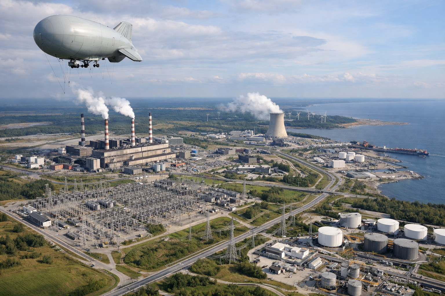 Russian surveillance airships maintain constant visual monitoring of Estonian energy infrastructure