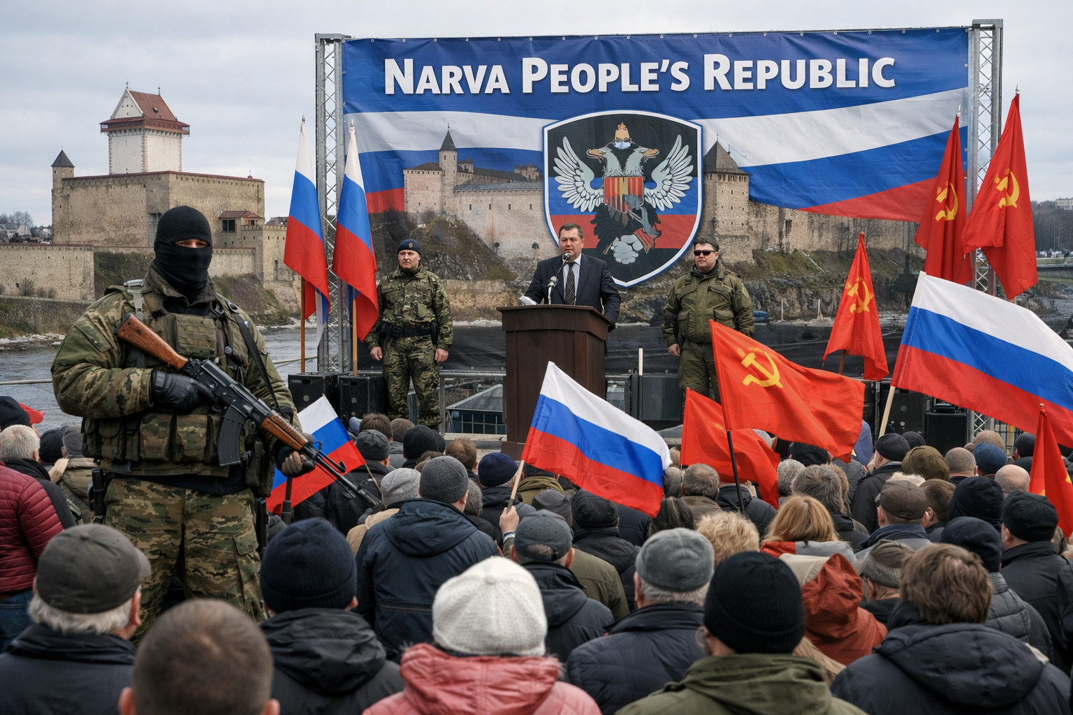 Estonian security service uncovers Russian disinformation campaign promoting fictitious 'Narva People's Republic'