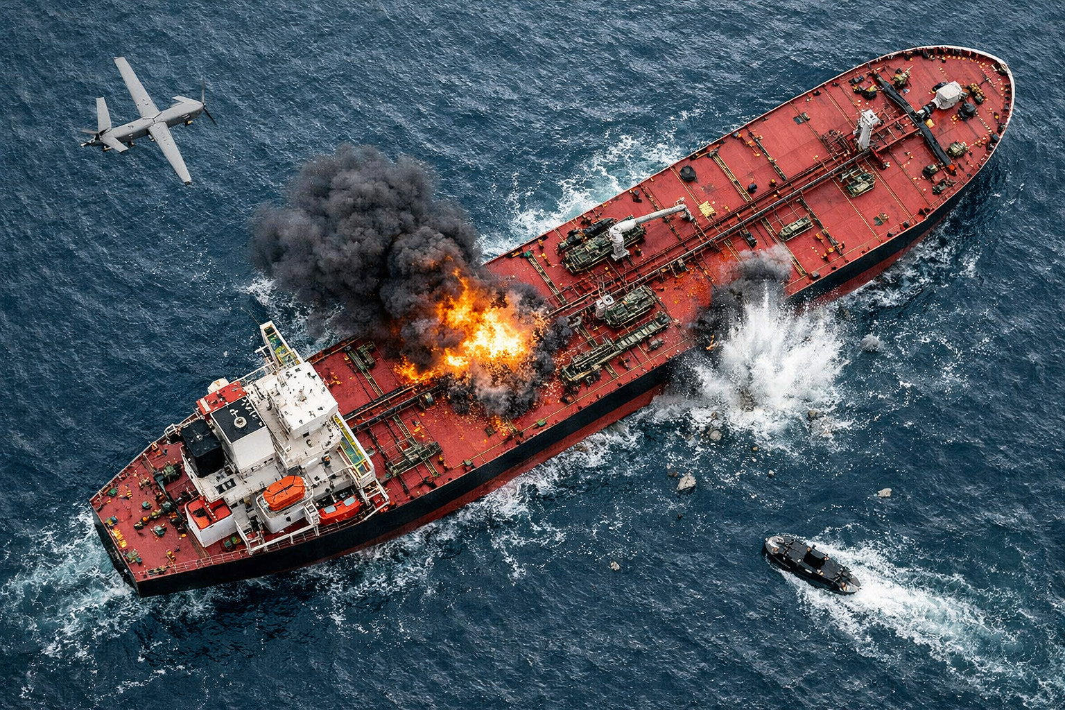 Turkish oil tanker targeted in dual drone and sea drone assault off Istanbul coast