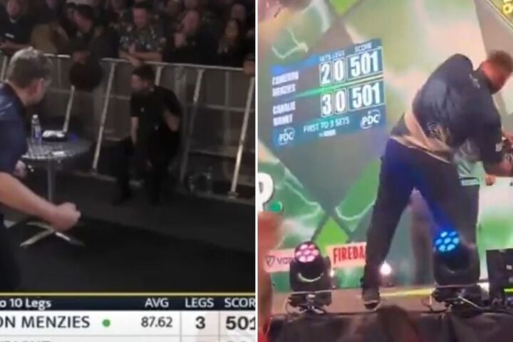 Cameron Menzies entertains UK Open crowd with self-deprecating humor after injury incident