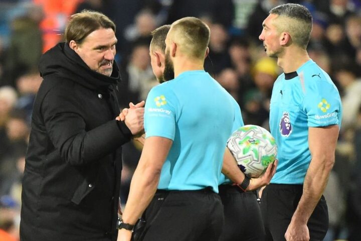 Daniel Farke banned for one match and fined £8,000 after confrontation with officials