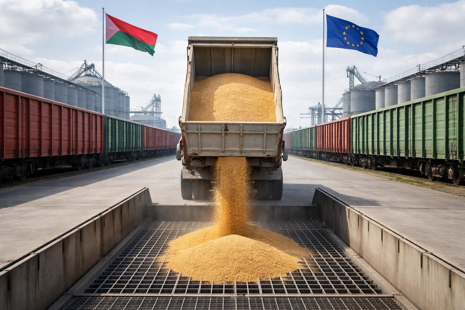 Belarusian Firms Channel Stolen Ukrainian Grain into European Markets