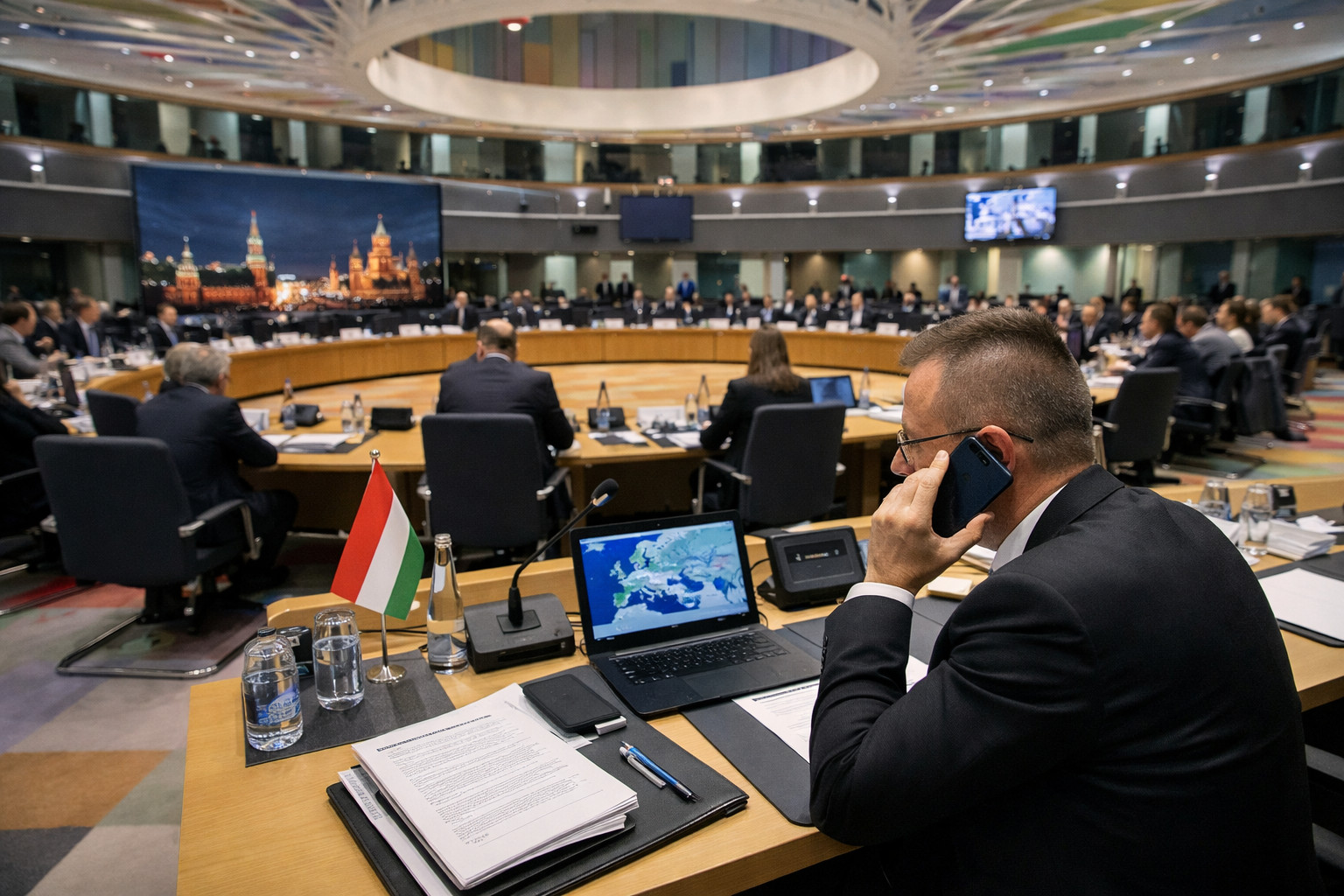 Hungary's top diplomat provided real-time EU council updates to Moscow for years