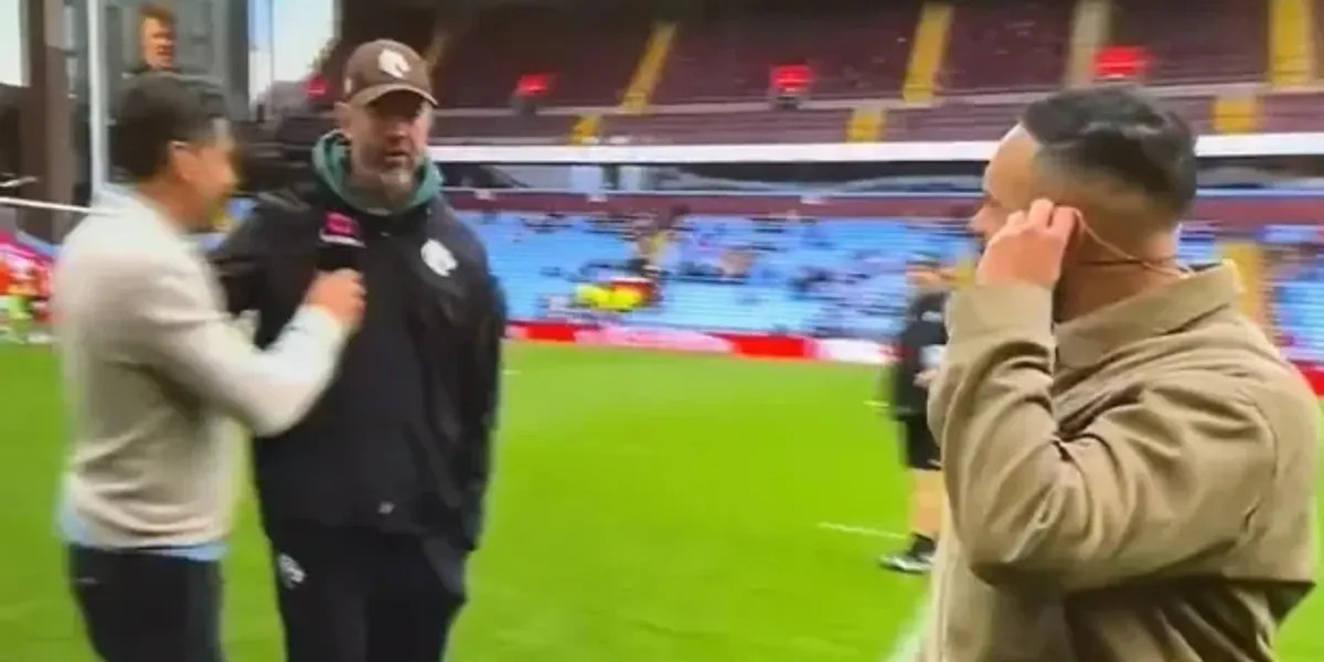 Geoff Parling confronts TNT presenter during live broadcast at Villa Park
