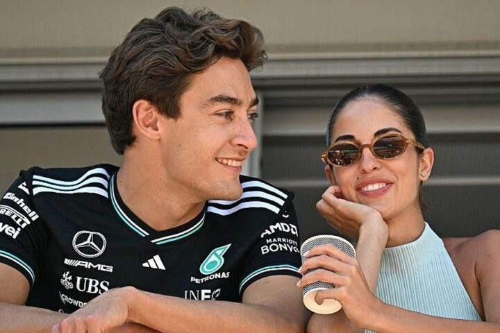 George Russell's partner makes sacrifices to support his Formula One ambitions