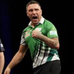 Gerwyn Price congratulates Luke Littler after his comeback victory in Premier League night seven