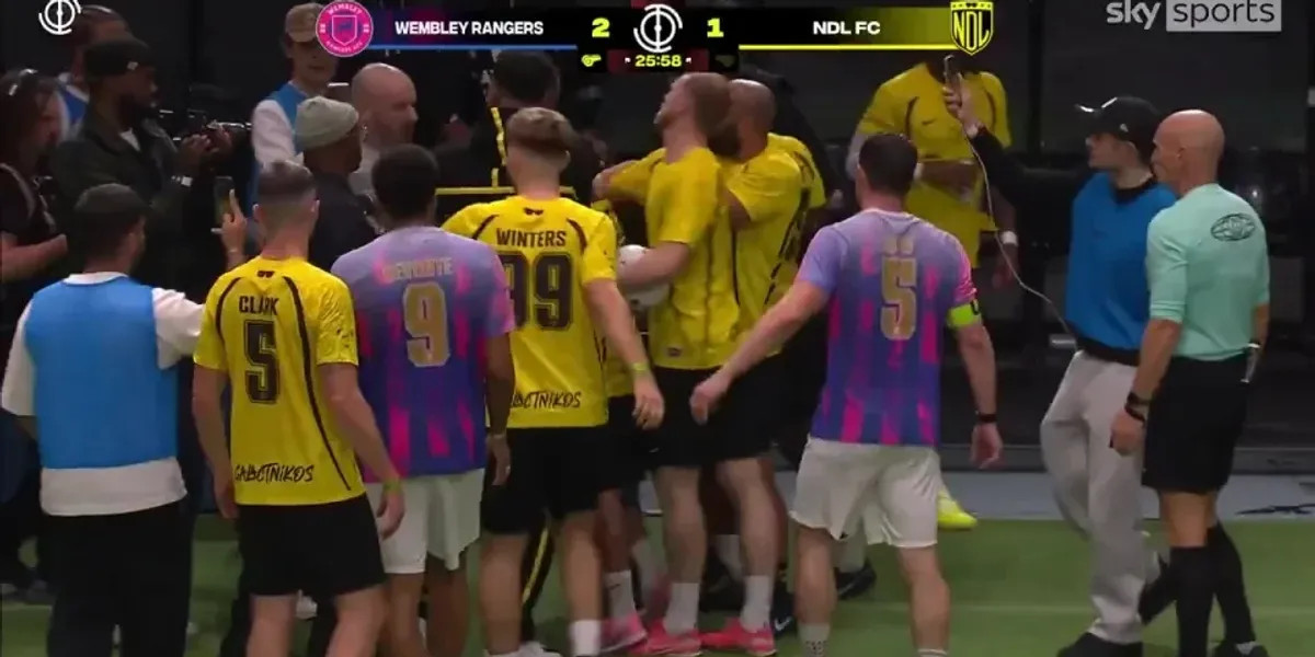 Ian Wright intervenes as fight breaks out during Baller League match at CopperBox Arena