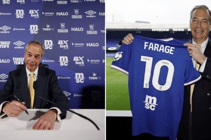Ipswich Town defends invitation to Nigel Farage amid backlash from supporters