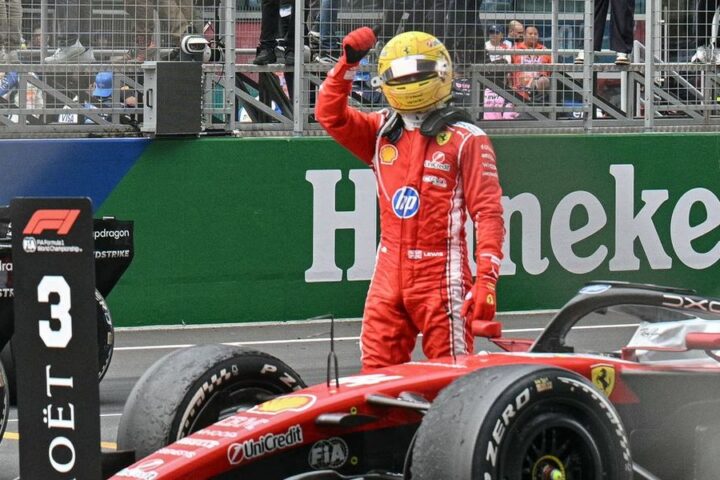 Lewis Hamilton claims first podium with Ferrari as Kimi Antonelli wins Chinese Grand Prix