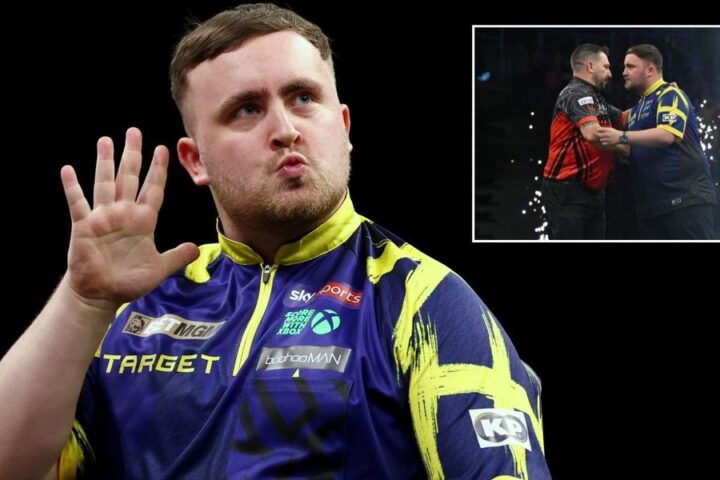 Luke Littler defeats Jonny Clayton to claim first victory in Premier League darts