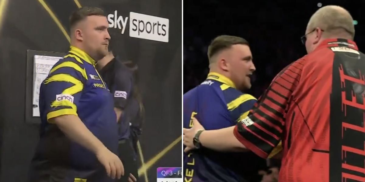 Luke Littler triumphs over hostile German crowd to secure Premier League semi-final spot