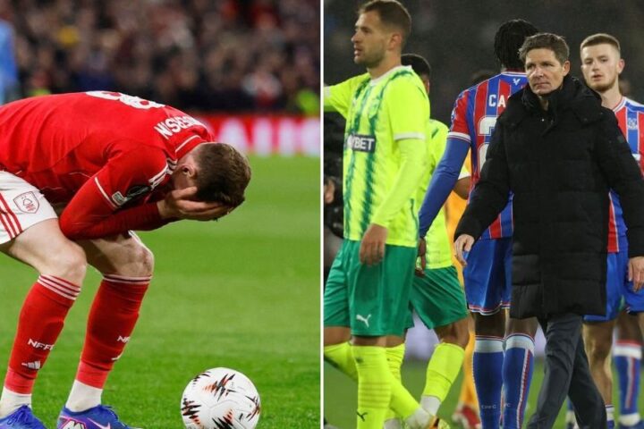 Nottingham Forest and Crystal Palace face setbacks in European competitions