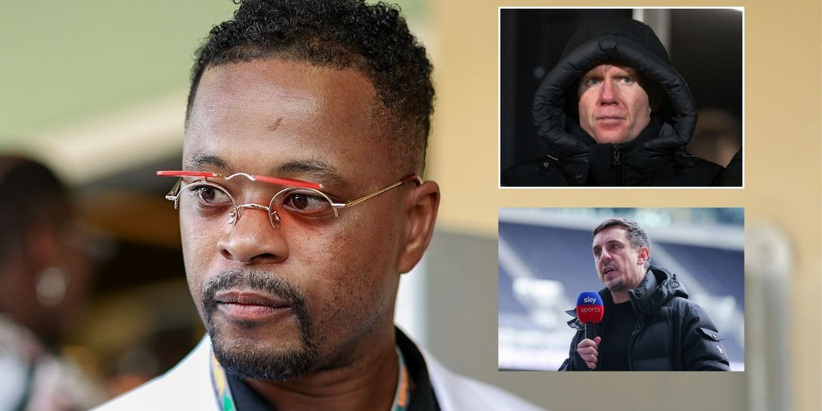 Patrice Evra criticizes Paul Scholes and Gary Neville over harsh comments on Michael Carrick