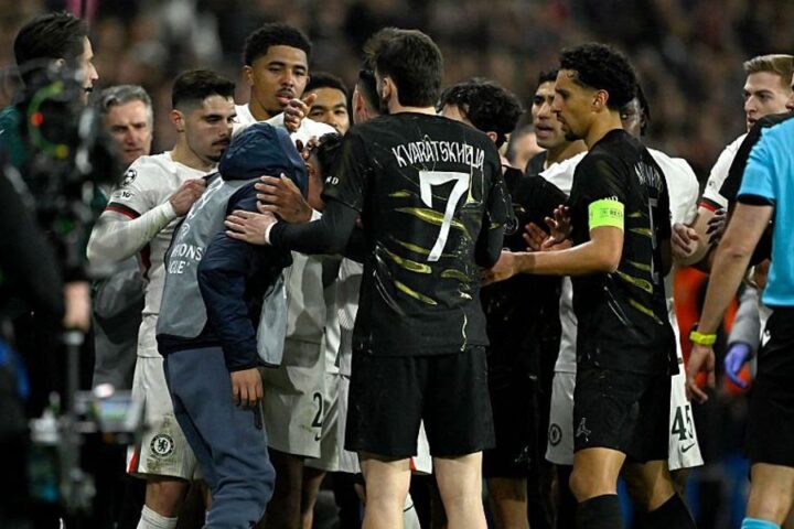 Pedro Neto apologises after incident with ball boy ignites brawl during Chelsea's defeat to PSG