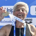 95-year-old swimmer sets five world records at Guernsey International Masters Open