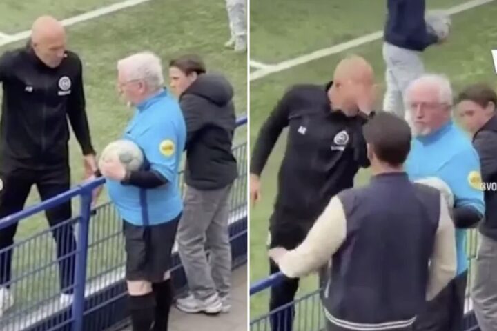 Arjen Robben involved in altercation with TV presenter and referee during youth match