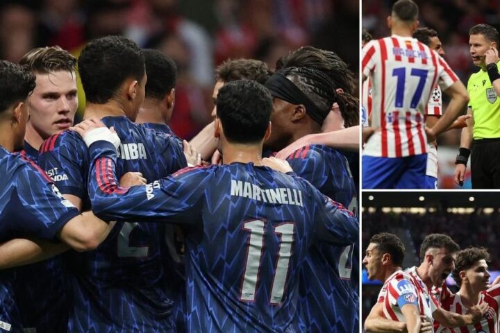 Arsenal draws 1-1 with Atletico Madrid in VAR-influenced Champions League semi-final