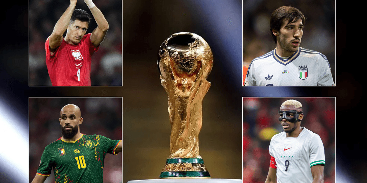 Best XI of stars missing the World Cup as countdown hits 60 days