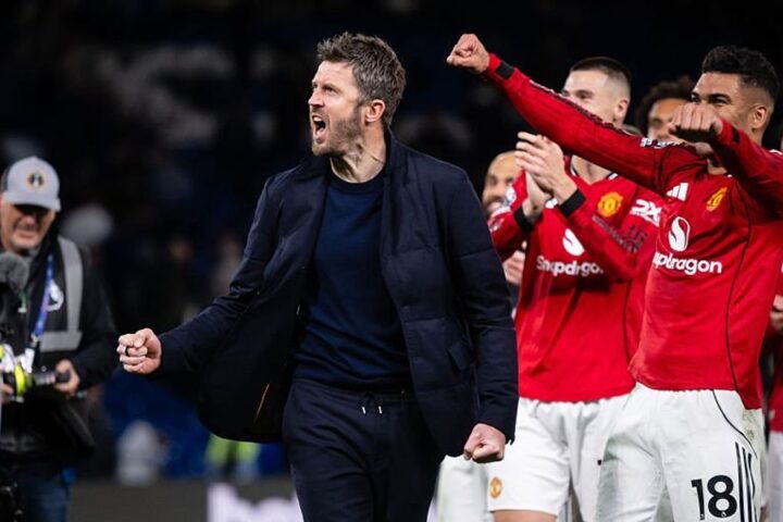 Carrick praises Manchester United's strong performance in 1-0 victory over Chelsea