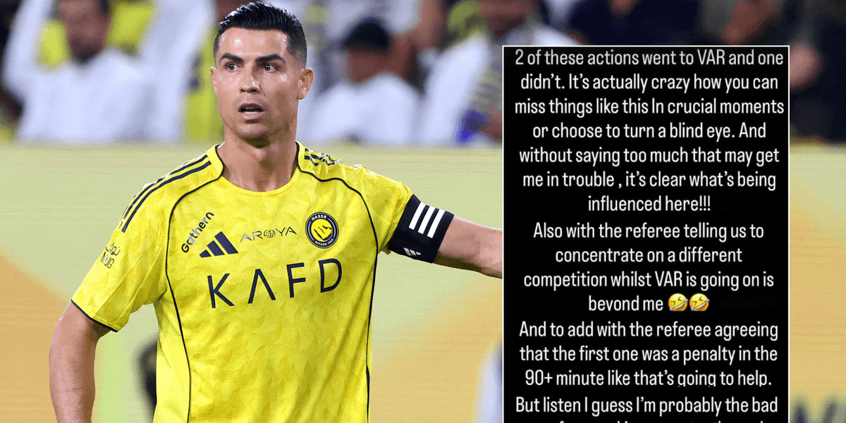 Cristiano Ronaldo implicated in Saudi league cheating allegations amid Ivan Toney's fierce criticism of officiating
