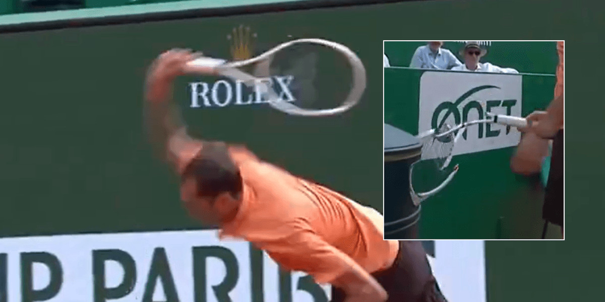 Daniil Medvedev's explosive racket-smashing outburst marks historic defeat at Monte Carlo Masters