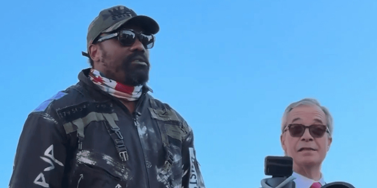 Derek Chisora and Nigel Farage make grand entrance on tank ahead of Wilder fight