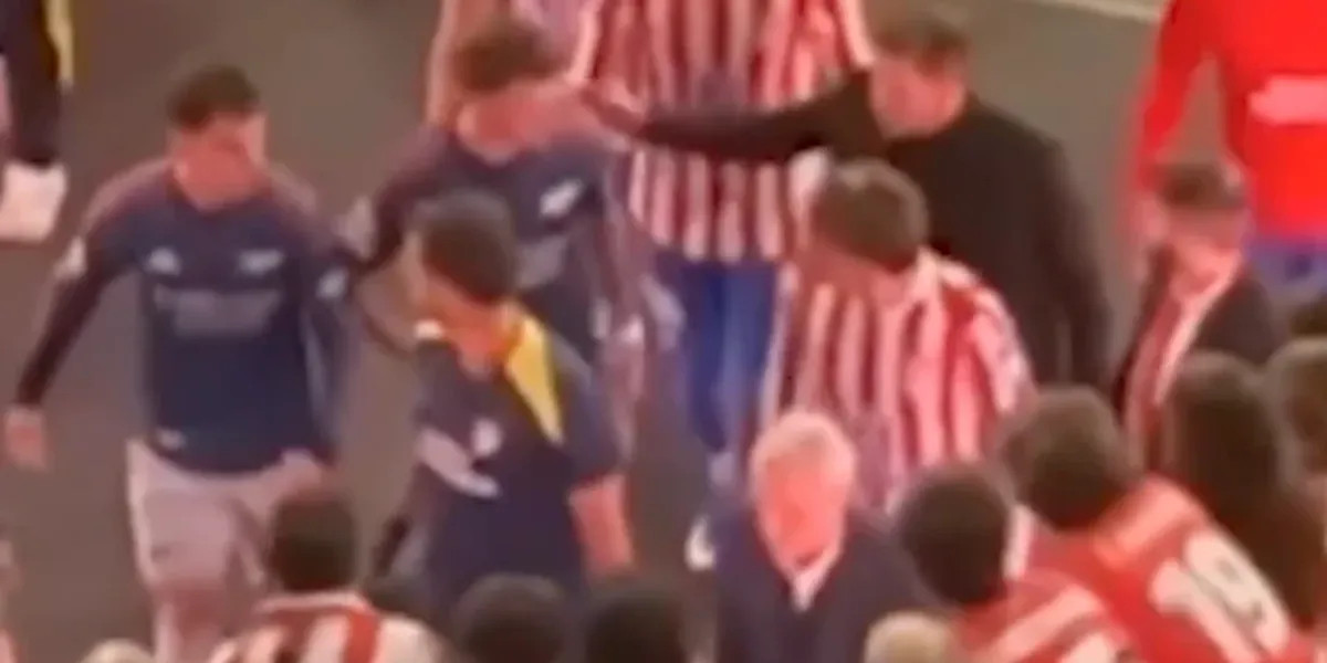 Diego Simeone clashes with Ben White in tunnel after Arsenal's draw with Atletico Madrid