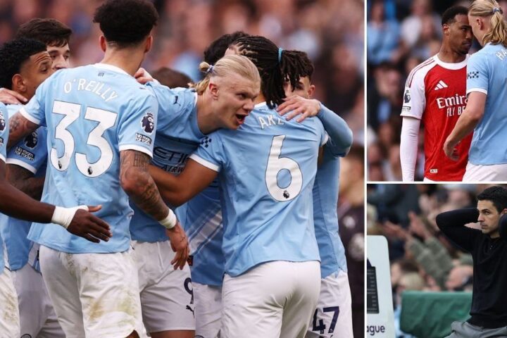 Haaland lifts Manchester City to vital victory over Arsenal, narrowing title race