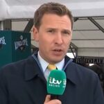 ITV presenter Oli Bell apologises after awkward moment attempting to kiss female racegoer