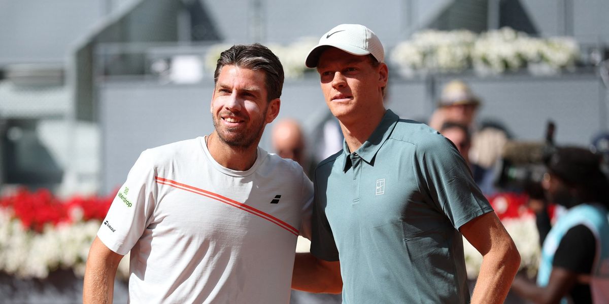 Jannik Sinner defeats Cameron Norrie in straight sets at Madrid Open