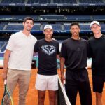 Jude Bellingham plays tennis with Nadal, Sinner and Courtois at the Madrid Open