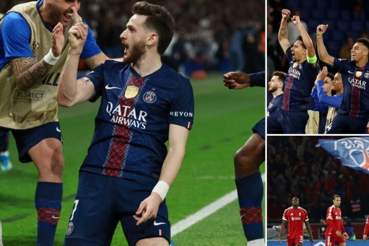 Liverpool's Champions League hopes dim after 2-0 defeat to PSG in quarter-finals