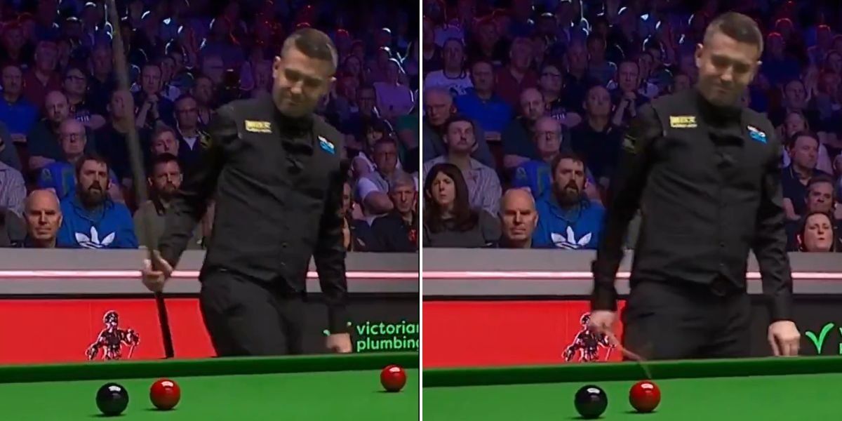 Mark Selby expresses frustration with cue slam during World Championship match against Wu Yize