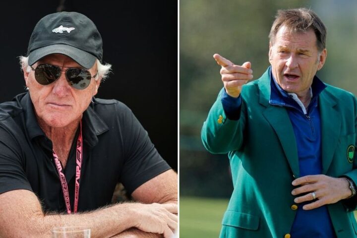 Nick Faldo releases private messages amid ongoing feud with Greg Norman